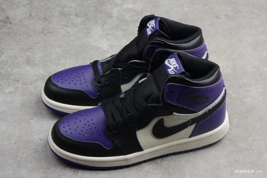 High 1 Jordan Retro Purple' OG  555088-501 555088-501 Kid Kids Air 'Court 0511